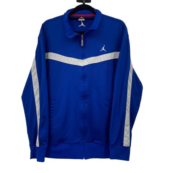 Jordan Jumpman Full Zip Men's Track Jacket Blue and White Size‎ Medium - Picture 1 of 6